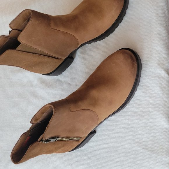 Sorel Emelie II tan suede zip bootie size 9 NWOB - Picture 10 of 12